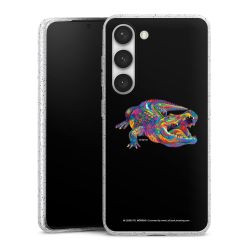 Silikon Glitter Case transparent-silber