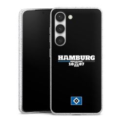 Silikon Glitter Case transparent-silber