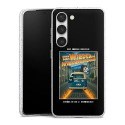 Silikon Glitter Case transparent-silber