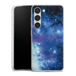 Silikon Glitter Case transparent-silber