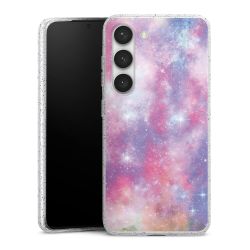 Silikon Glitter Case transparent-silber