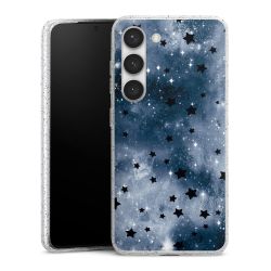 Silikon Glitter Case transparent-silber
