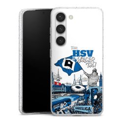 Silikon Glitter Case transparent-silber