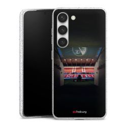 Silikon Glitter Case transparent-silber