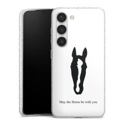 Silikon Glitter Case transparent-silber