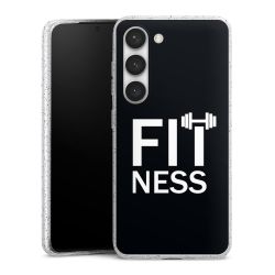 Silikon Glitter Case transparent-silber