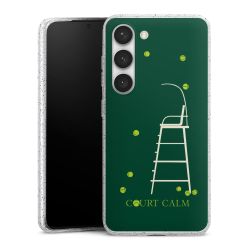 Silikon Glitter Case transparent-silber