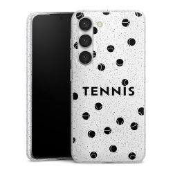 Silikon Glitter Case transparent-silber