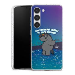 Silikon Glitter Case transparent-silber