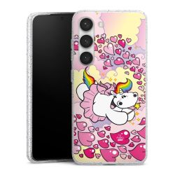 Silikon Glitter Case transparent-silber