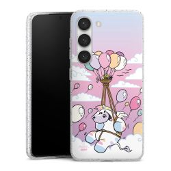 Silikon Glitter Case transparent-silber