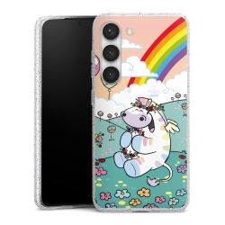 Silikon Glitter Case transparent-silber