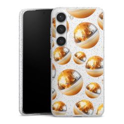 Silikon Glitter Case transparent-silber