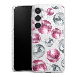 Silikon Glitter Case transparent-silber