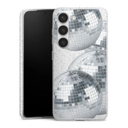 Silikon Glitter Case transparent-silber