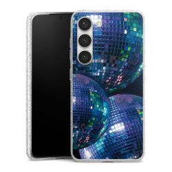 Silikon Glitter Case transparent-silber