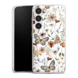 Silikon Glitter Case transparent-silber