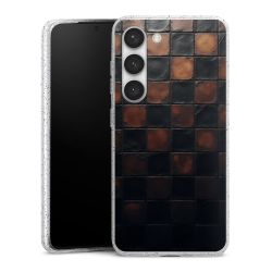 Silikon Glitter Case transparent-silber