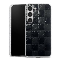 Silikon Glitter Case transparent-silber