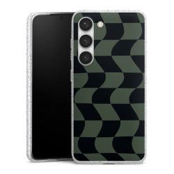 Silikon Glitter Case transparent-silber