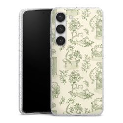 Silikon Glitter Case transparent-silber