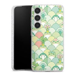 Silikon Glitter Case transparent-silber