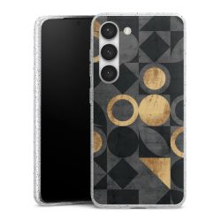 Silikon Glitter Case transparent-silber