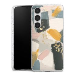 Silikon Glitter Case transparent-silber