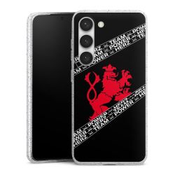 Silikon Glitter Case transparent-silber