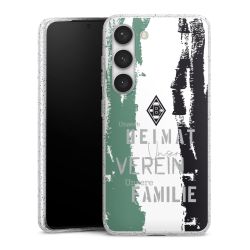 Silikon Glitter Case transparent-silber