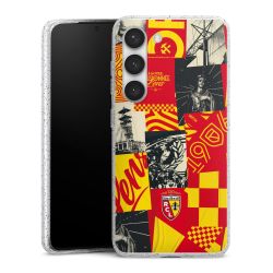 Silikon Glitter Case transparent-silber