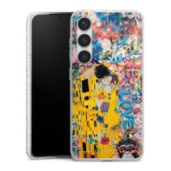 Silikon Glitter Case transparent-silber