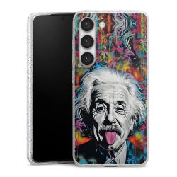 Silikon Glitter Case transparent-silber