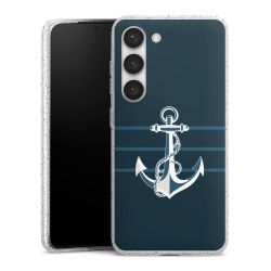 Silikon Glitter Case transparent-silber