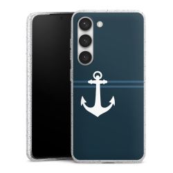 Silikon Glitter Case transparent-silber