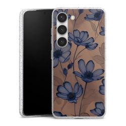 Silikon Glitter Case transparent-silber