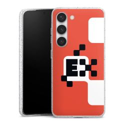 Silikon Glitter Case transparent-silber