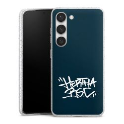 Silikon Glitter Case transparent-silber