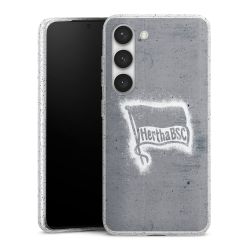 Silikon Glitter Case transparent-silber