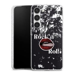 Silikon Glitter Case transparent-silber