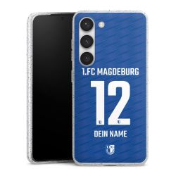 Silikon Glitter Case transparent-silber