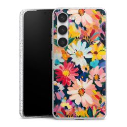 Silikon Glitter Case transparent-silber