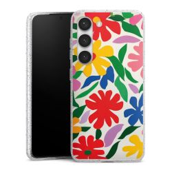 Silikon Glitter Case transparent-silber