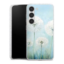 Silikon Glitter Case transparent-silber