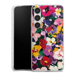 Silikon Glitter Case transparent-silber