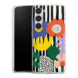 Silikon Glitter Case transparent-silber