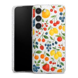 Silikon Glitter Case transparent-silber