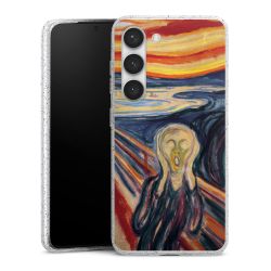 Silikon Glitter Case transparent-silber