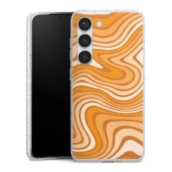 Silikon Glitter Case transparent-silber