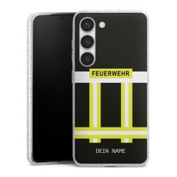 Silikon Glitter Case transparent-silber